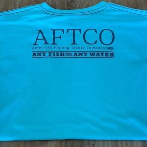 AFTCO Men's Light Blue/Aqua Short Sleeve Tee‎